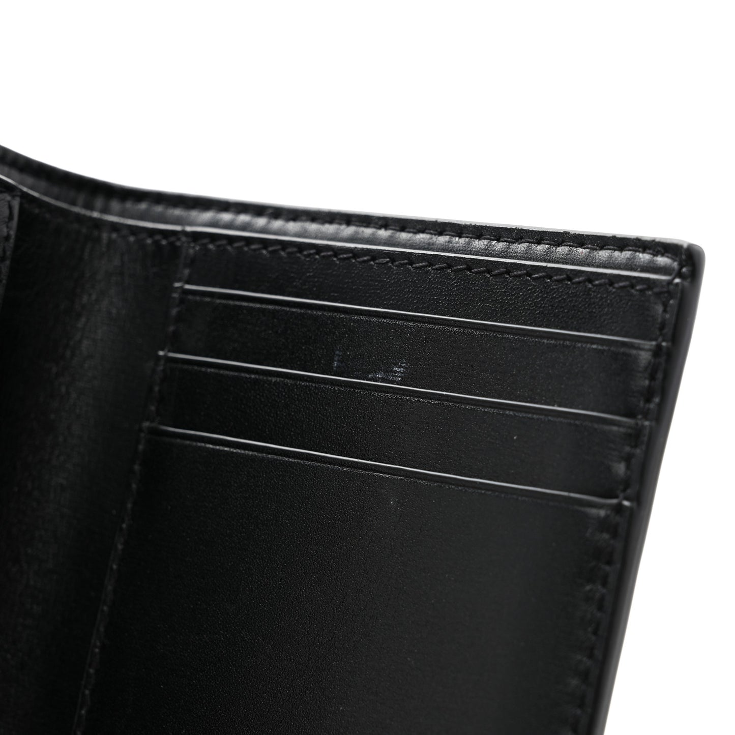 Smooth Calfskin Cassandre Credit Card Wallet Black