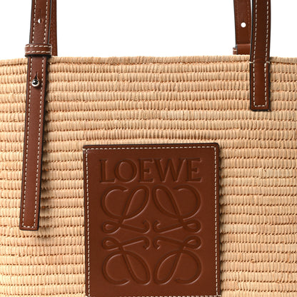 Loewe Raffia Small Square Basket Tote Bag Natural Pecan 6 of 9