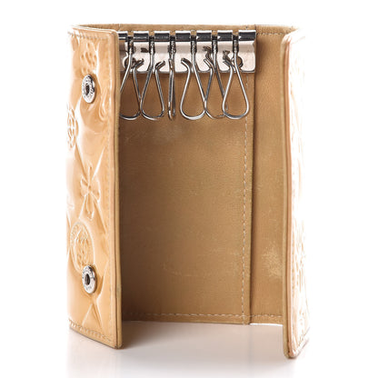 Chanel Patent Quilted Mademoiselle Precious Symbols 6 Key Holder Gold 5 of 14