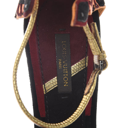 Louis Vuitton Artiface Suede Sandal Heels 39 Black 9 of 12