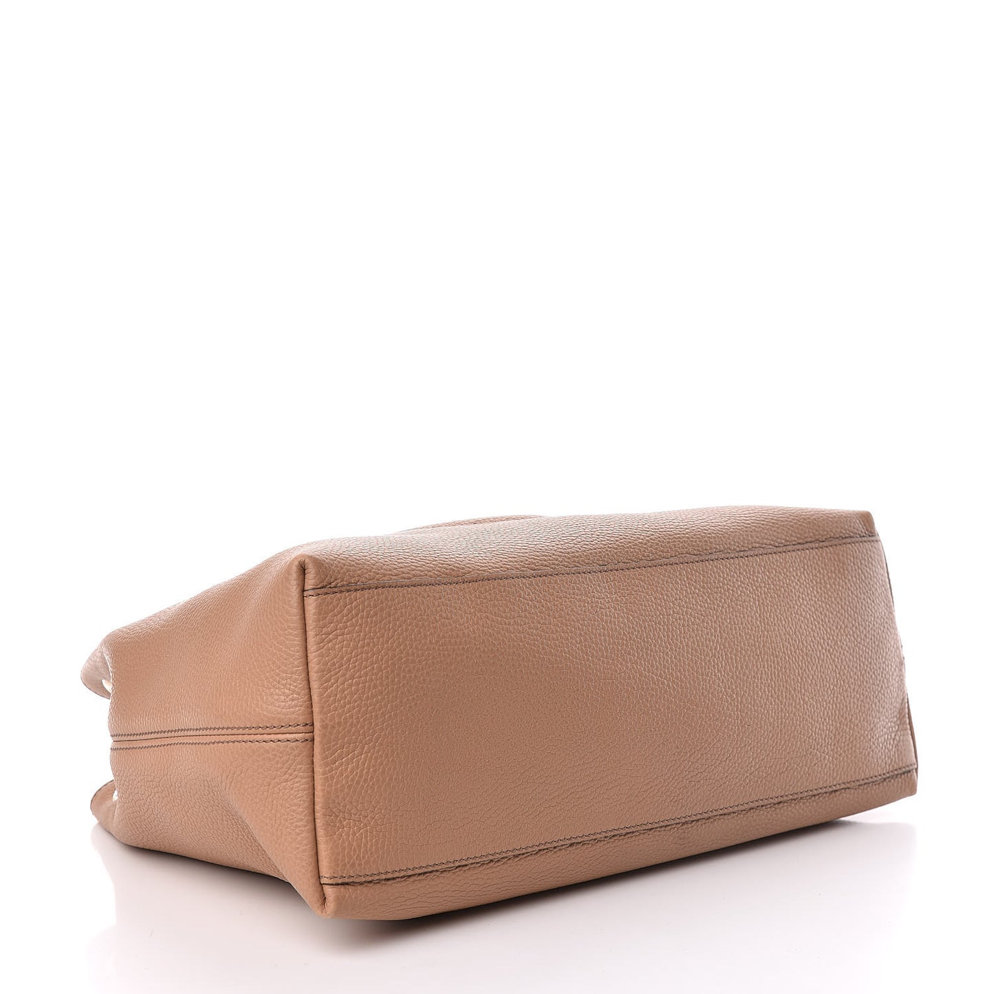 Pebbled Calfskin Medium Soho Chain Shoulder Bag Camelia