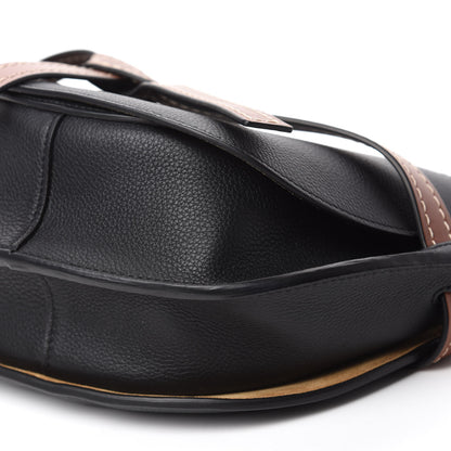 Loewe Grained Calfskin Small Gate Crossbody Bag Pecan Black 7 of 10