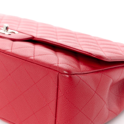Chanel Caviar Quilted Maxi Single Flap Red 12 of 13
