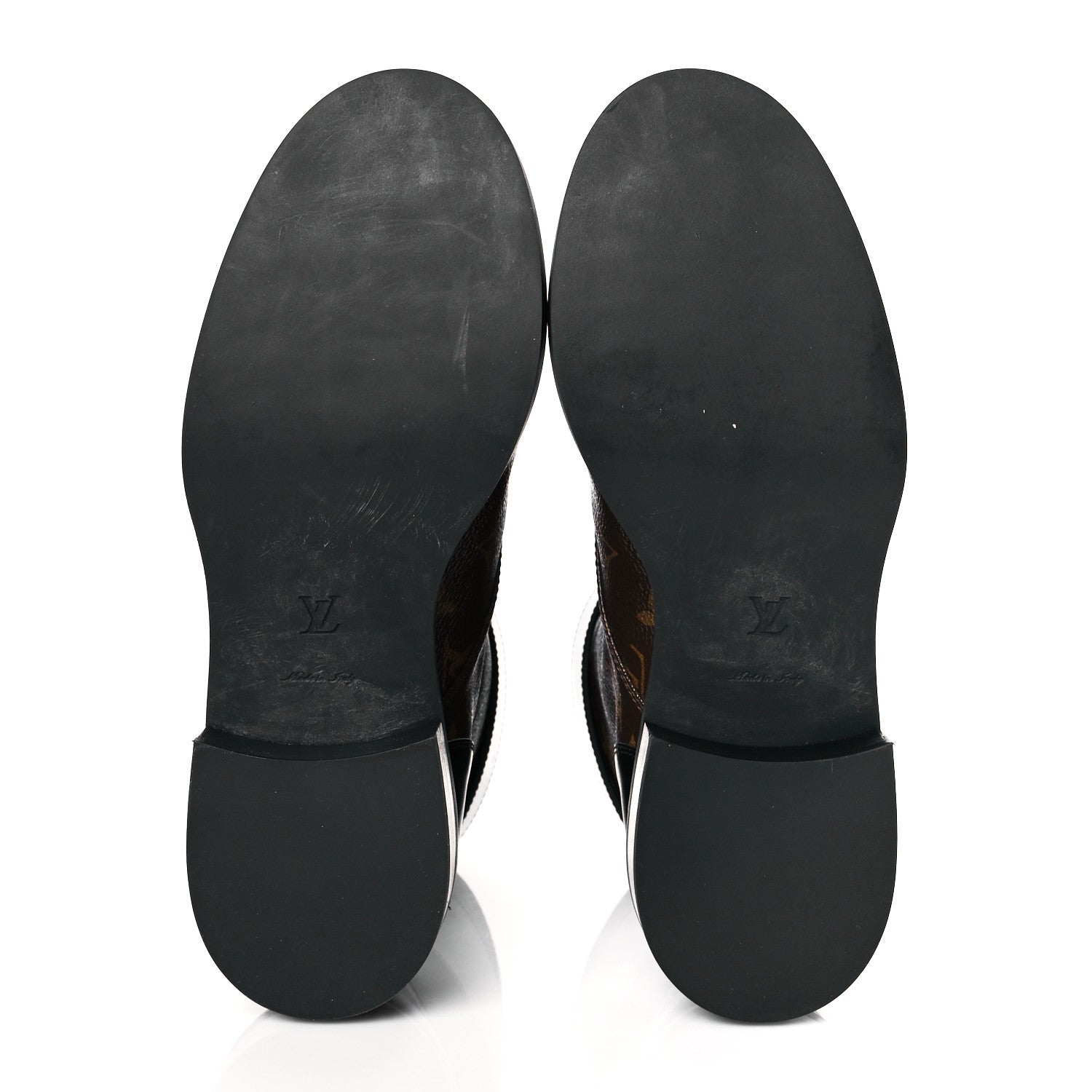 Louis Vuitton Calfskin Monogram Wonderland Flat Ranger Boots 39 Black 5 of 9