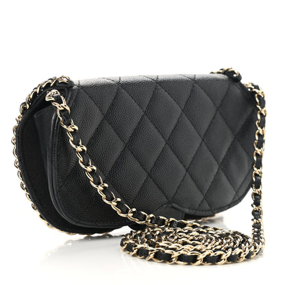 Chanel Caviar Quilted Glasses Case With Chain Black 2 of 8