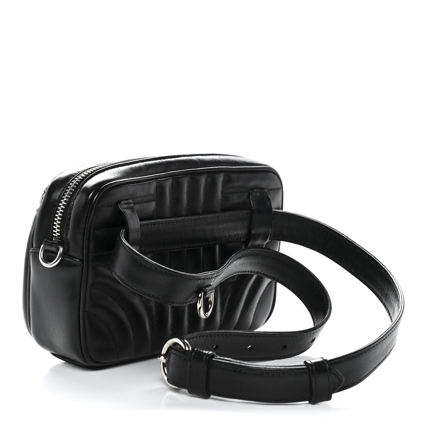 Soft Calfskin Diagramme Belt Bag Black