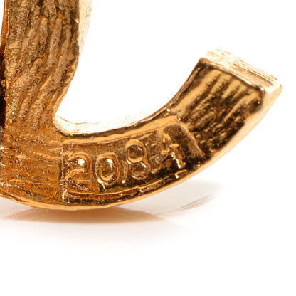 Chanel CC Crystal Clip On Earrings Gold 5 of 6