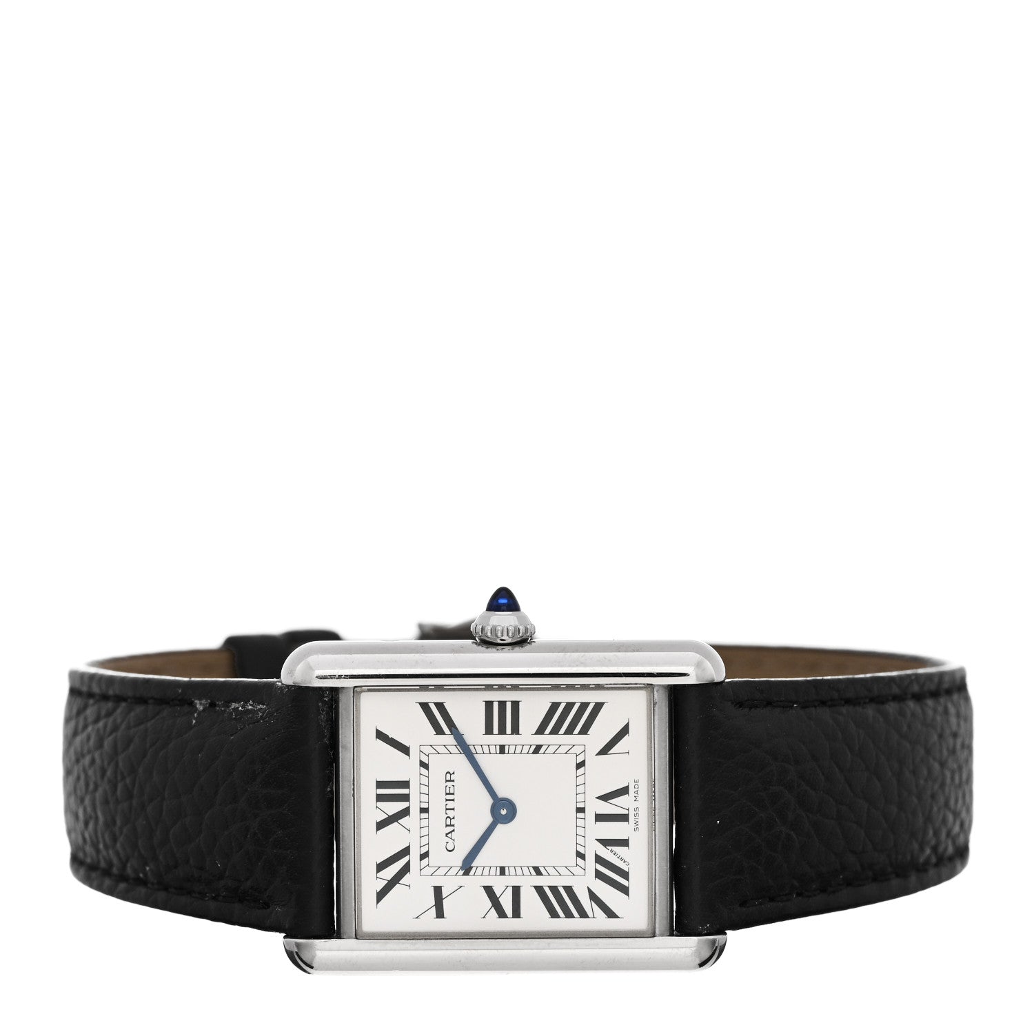 Cartier Stainless Steel Calfskin 25mm Must de Cartier Tank Quartz Watch 2 of 5