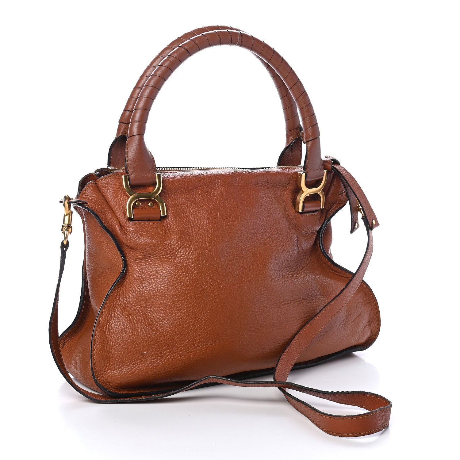 Chloe Calfskin Large Marcie Satchel Tan 3 of 13