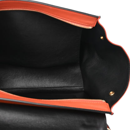 Celine Calfskin Suede Medium Trapeze Orange 5 of 9