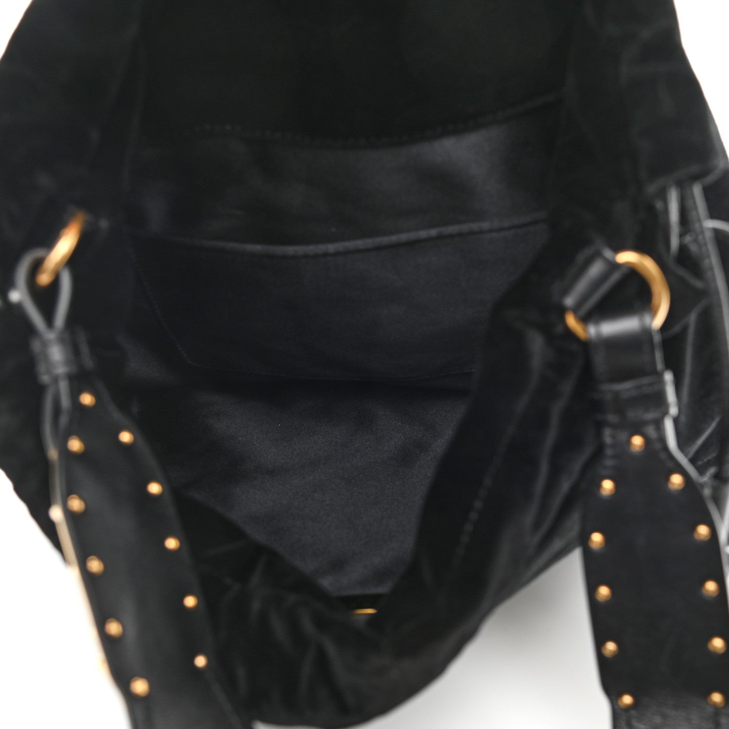 Prada Velvet Astrology Large Drawstring Hobo Bag Black 5 of 11