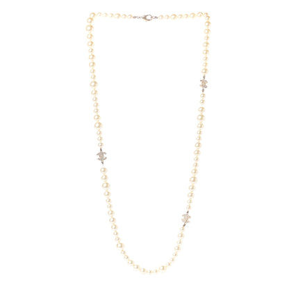 Chanel Graduated Pearl CC Long Necklace Gold 3 of 4