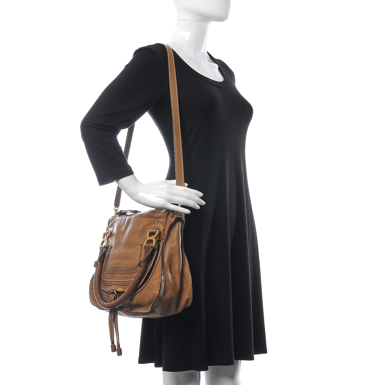 Chloe Calfskin Medium Marcie Satchel Nut 2 of 8