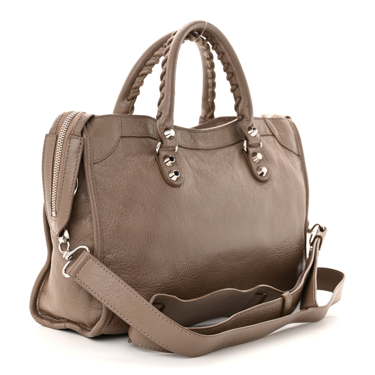 Agneau Classic Silver Hardware S City Dark Mink Grey