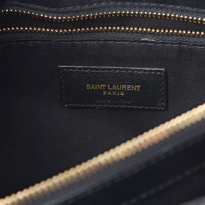 Saint Laurent Calfskin Y Quilted Monogram Medium Loulou Chain Satchel Black 6 of 9