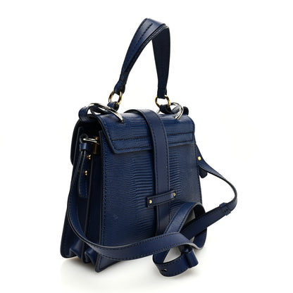 Chloe Calfskin Lizard Embossed Small Aby Day Shoulder Bag Captive Blue 3 of 10