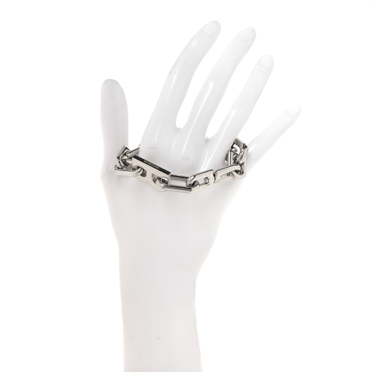 Metal B Chain Bracelet Silver