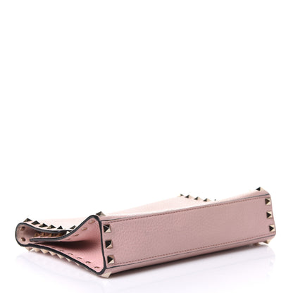 Valentino Garavani Pebbled Calfskin Medium Rockstud Flip Lock Crossbody Bag Loto 3 of 9