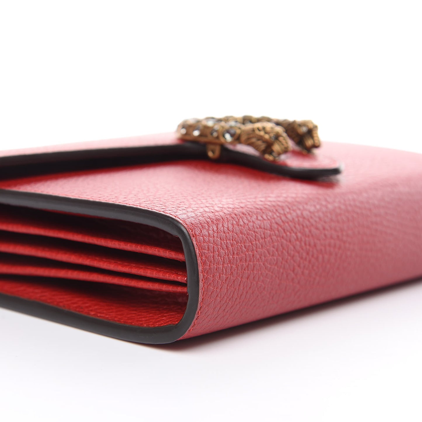 Calfskin Mini Dionysus Chain Wallet Hibiscus Red