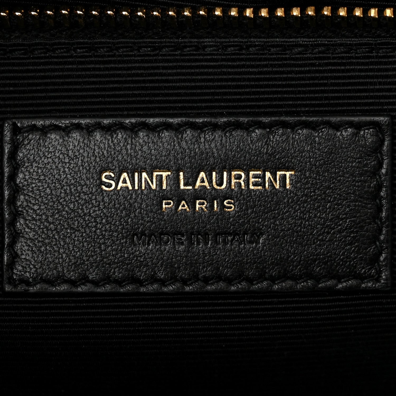 Saint Laurent Grain De Poudre Matelasse Chevron Large Monogram Satchel Black 6 of 10