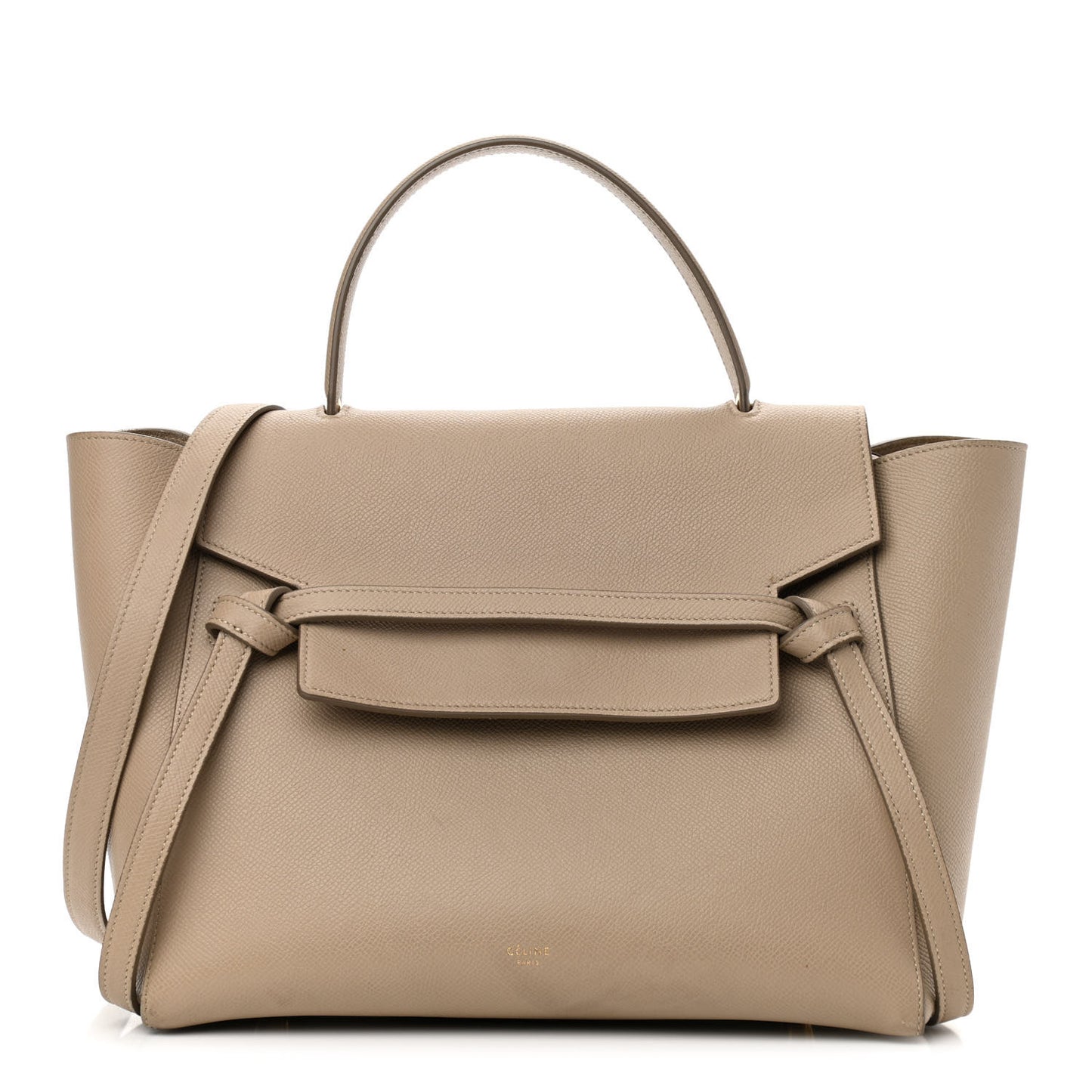Grained Calfskin Mini Belt Bag Light Taupe