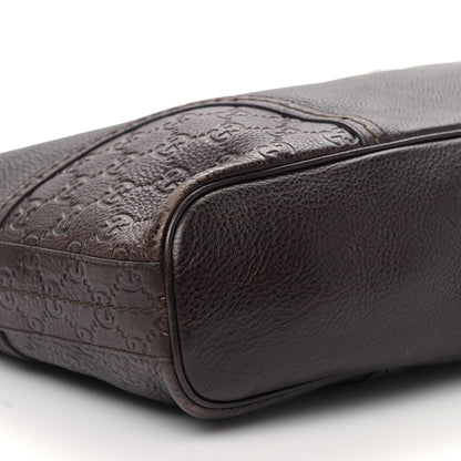 Gucci Calfskin Guccissima Trim Large Signoria Hobo Dark Brown 8 of 9