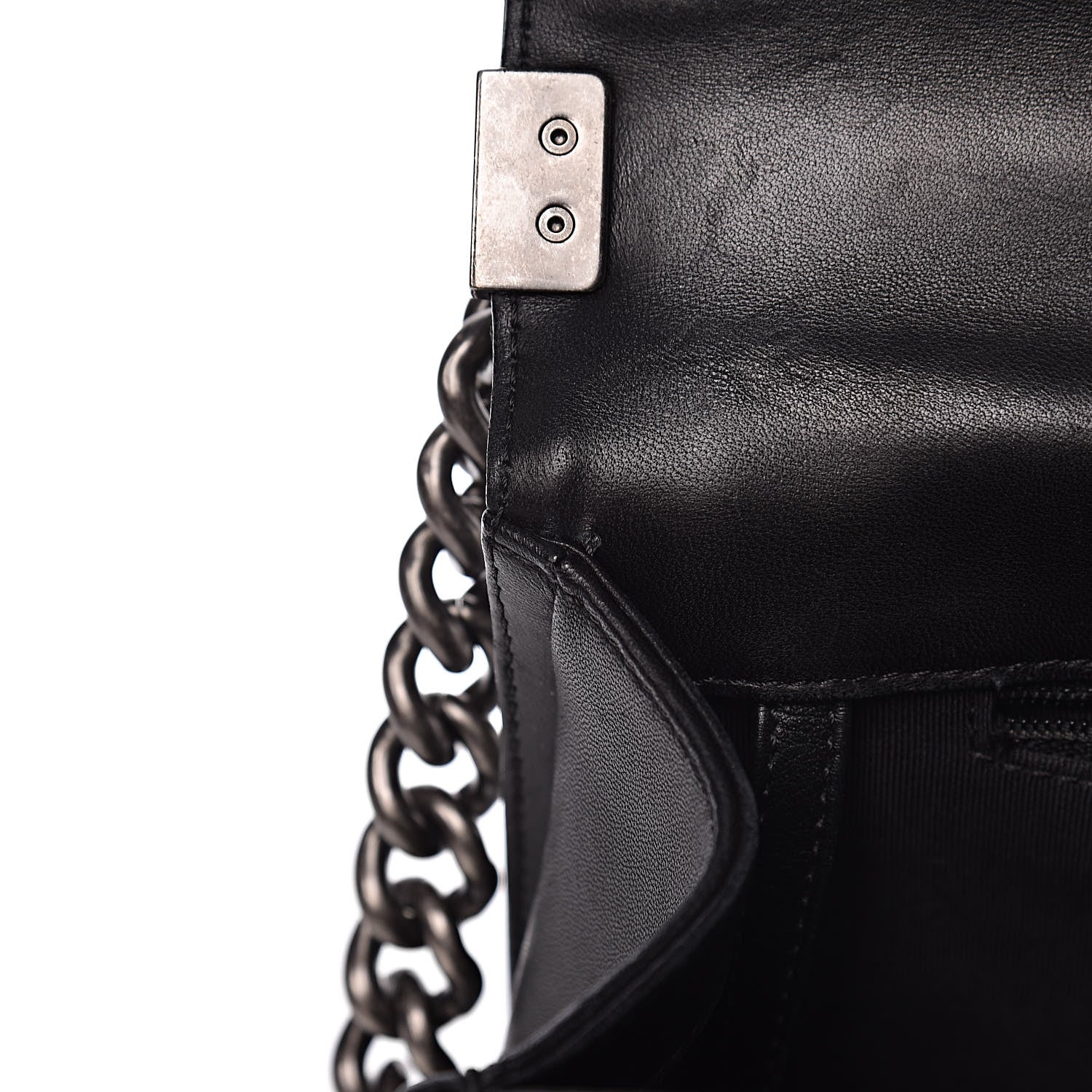 Chanel Lambskin Quilted Large Boy Flap Black 9 of 21