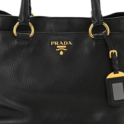 Prada Vitello Daino Tote Black 8 of 10