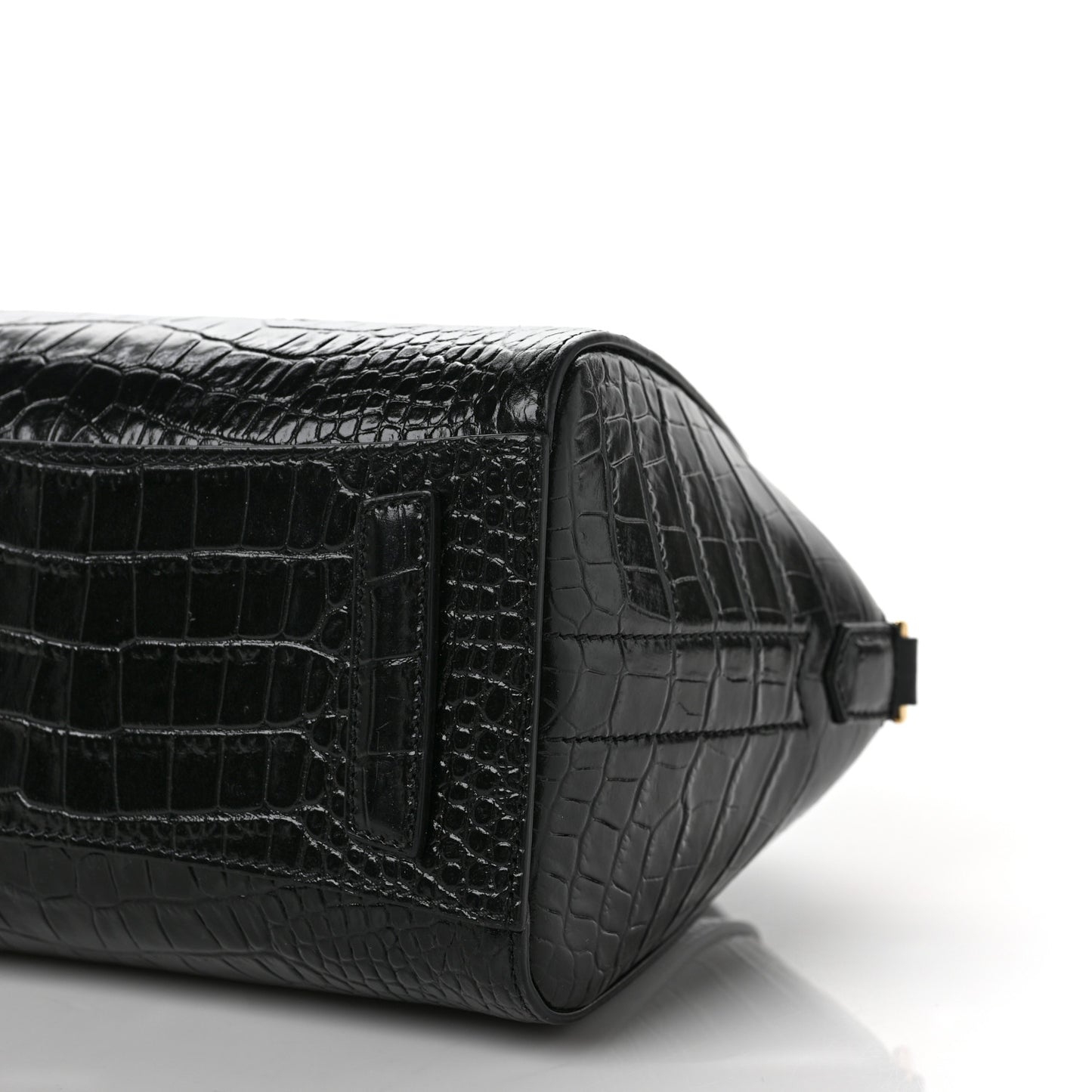 Calfskin Crocodile Embossed Mini Antigona Black