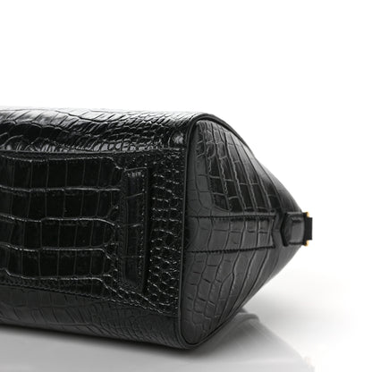 Givenchy Calfskin Crocodile Embossed Mini Antigona Black 8 of 8
