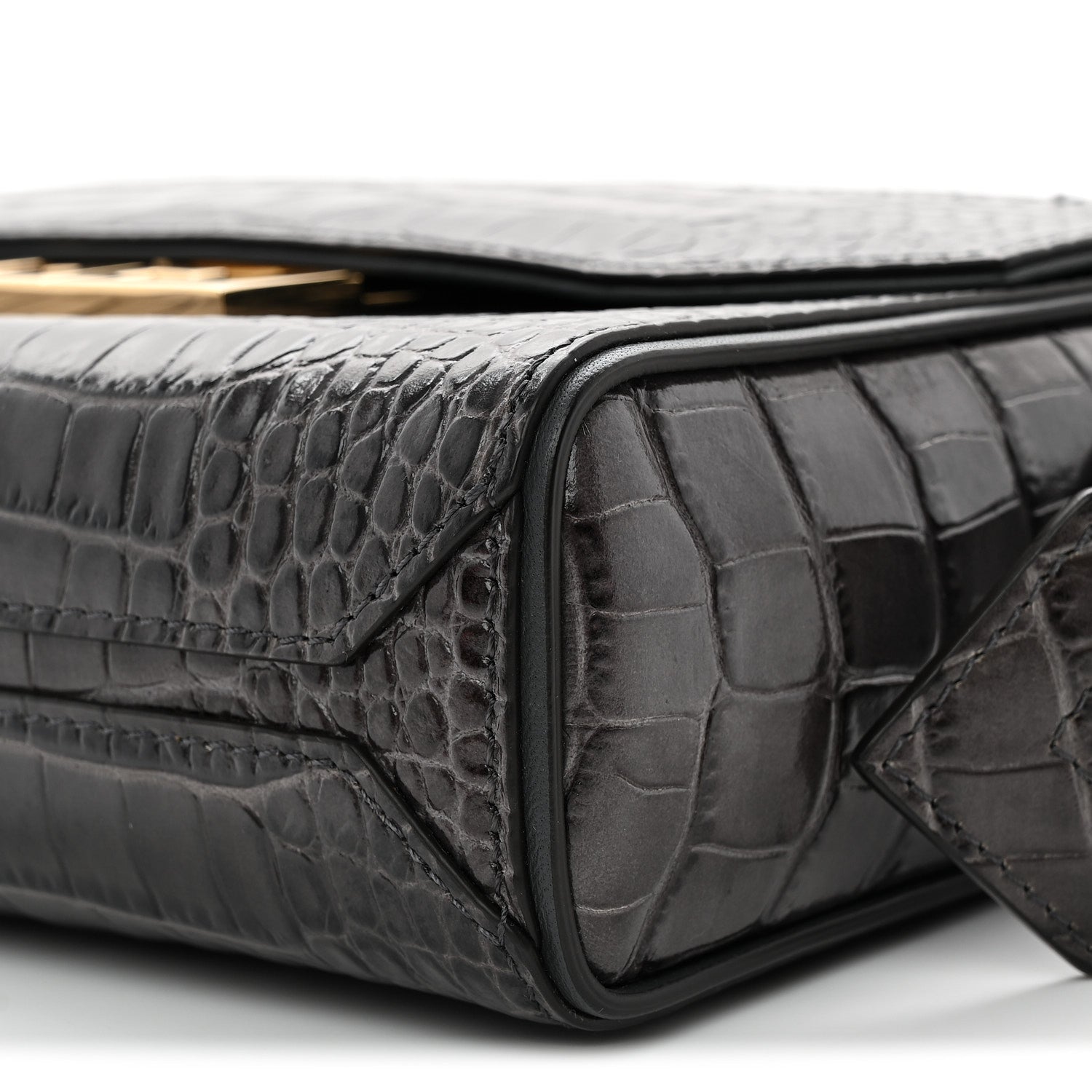 Givenchy Calfskin Crocodile Embossed Small Eden Storm Grey 9 of 9