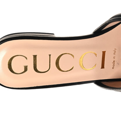 Gucci Nappa Matelasse GG Marmont Flat Slide Sandals 36.5 Black 8 of 9