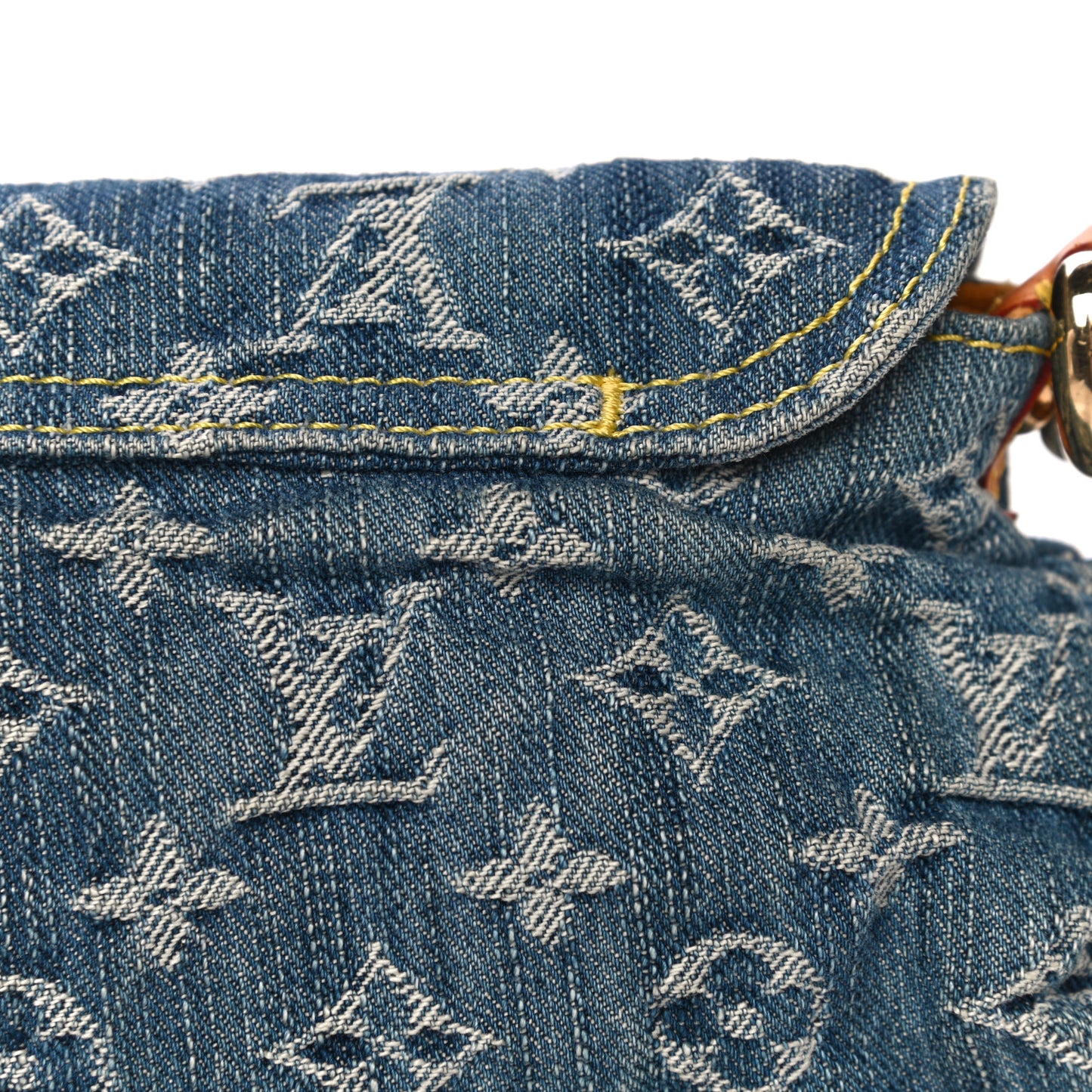 Monogram Denim Mini Pleaty Blue