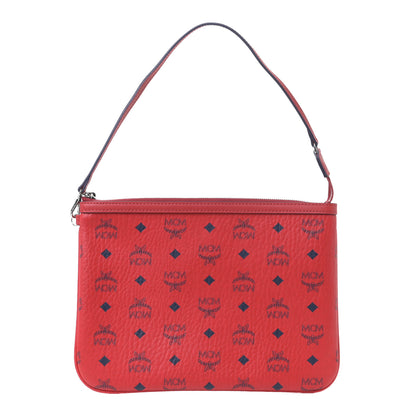 MCM Visetos Liz Shopper Tote Pouch Ruby Red 1 of 7