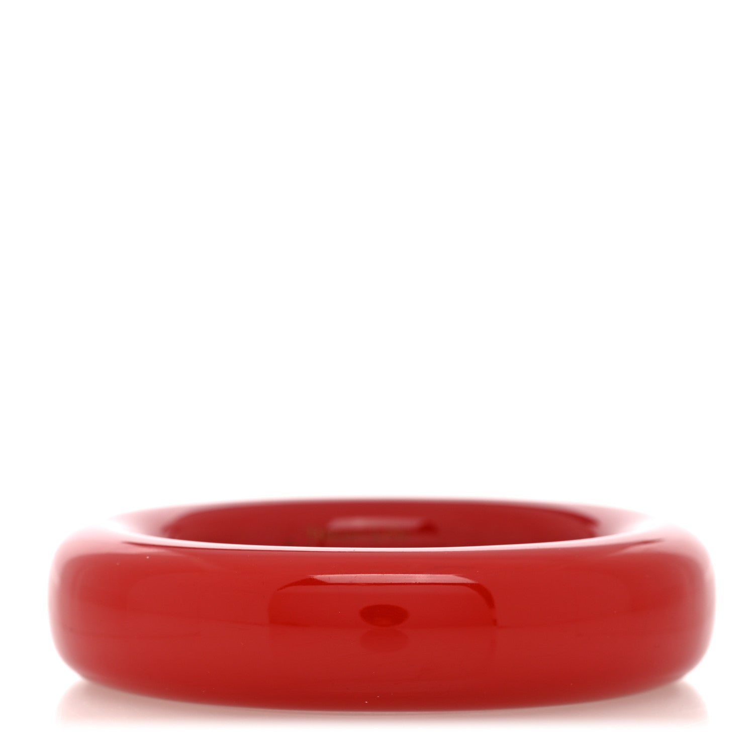 Tiffany Lacquer Hardwood Elsa Peretti Doughnut Bangle Bracelet Red 1 of 4