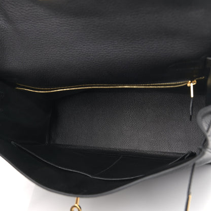 Hermes Togo Matte Alligator Kelly Retourne Touch 32 Black 5 of 10