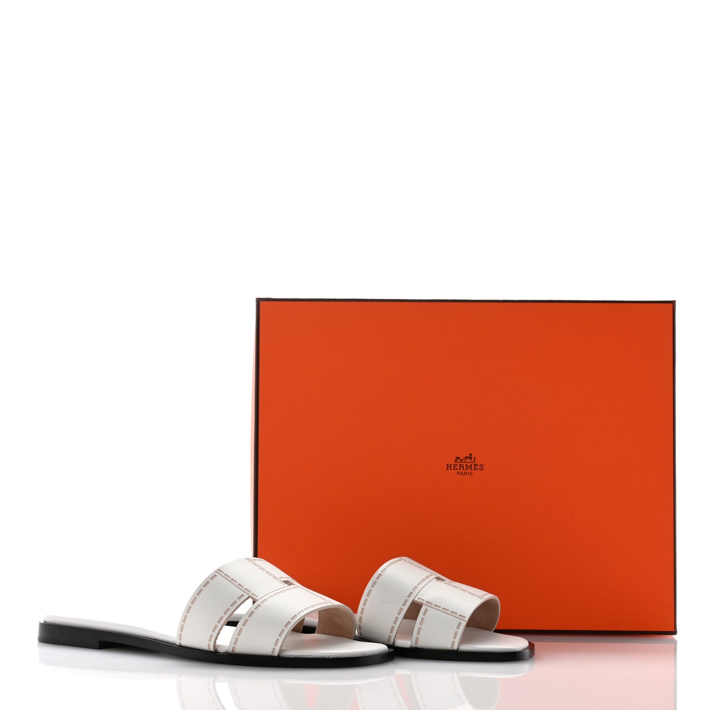 Calfskin Mosaique Idioma Sandals 37 White