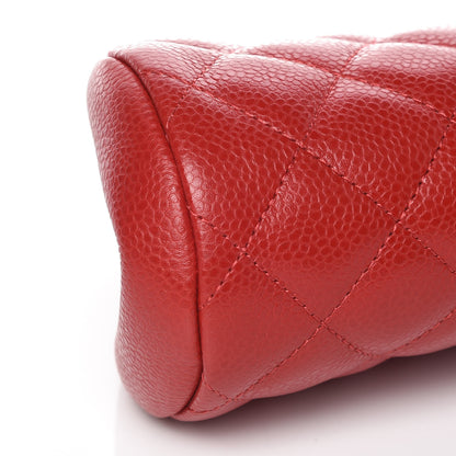 Chanel Caviar Quilted Timeless Clutch Red 9 of 10