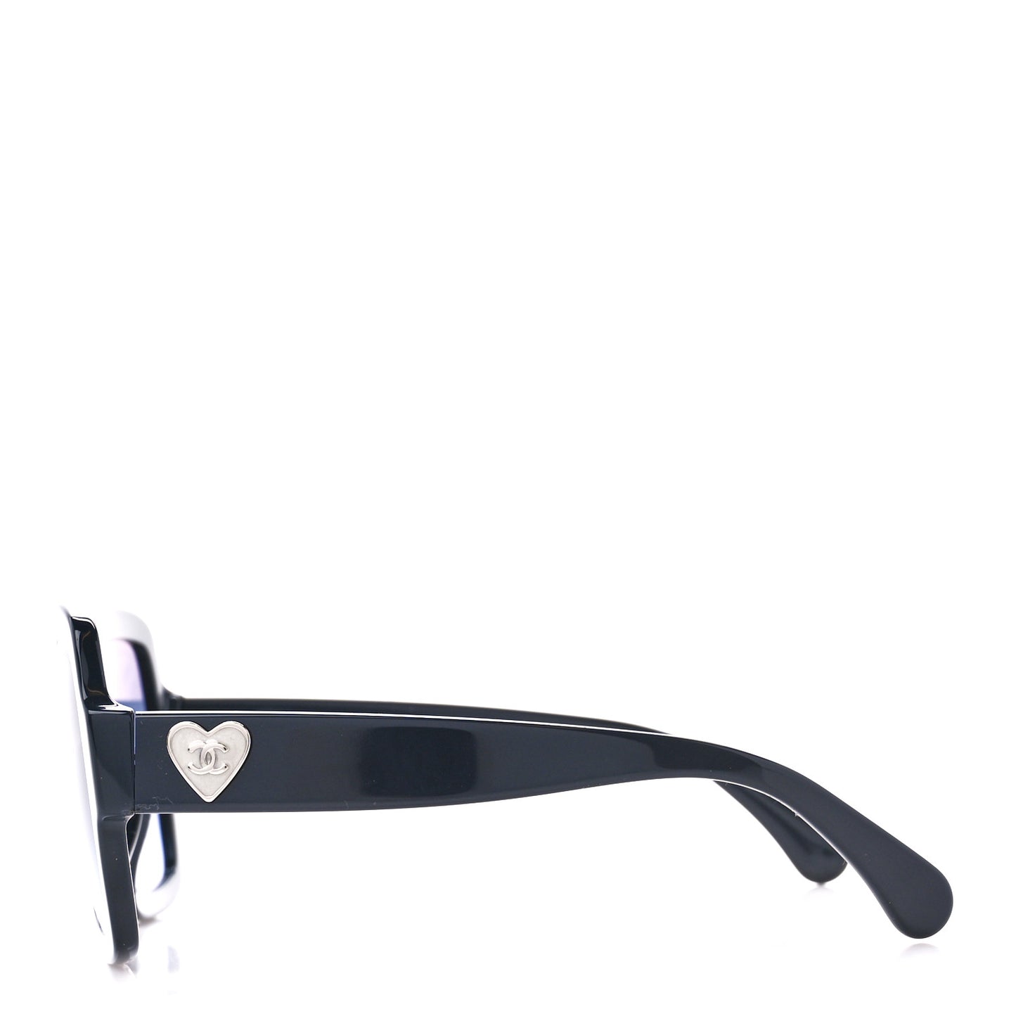 Acetate Square Heart Sunglasses 5479-A Black Blue