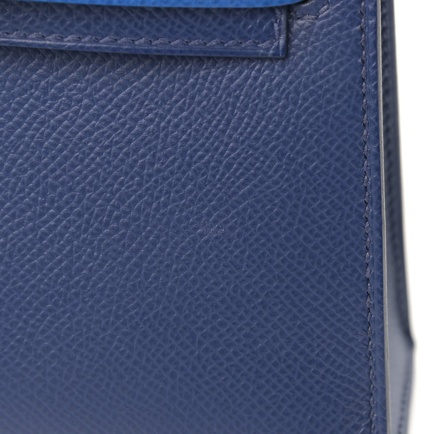 Epsom Mini Kelly Sellier 20 Bleu Saphir Bleu France Black