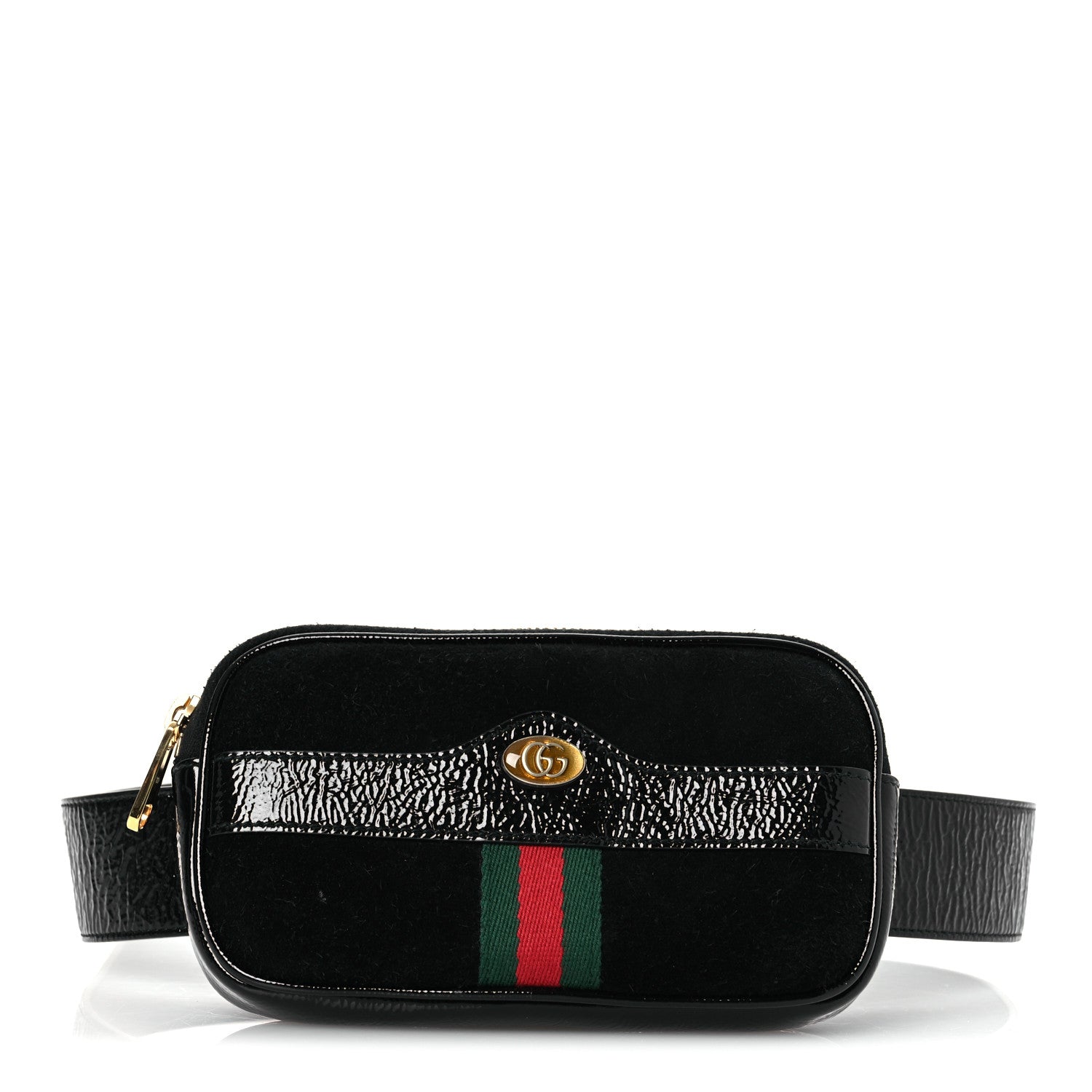 Gucci Suede Patent Ophidia Belted iPhone Case 85 34 Black 1 of 12