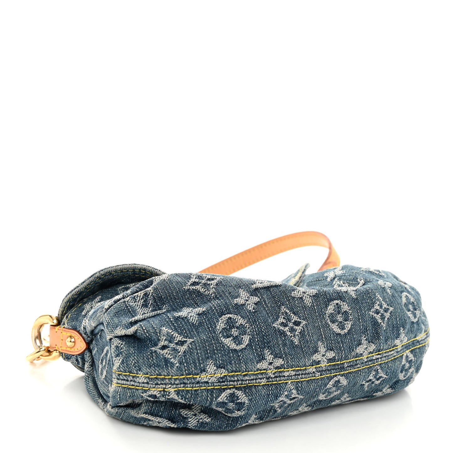 Monogram Denim Mini Pleaty Blue