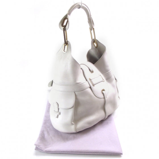 Jimmy Choo Leather Large Tulita White 3 of 10