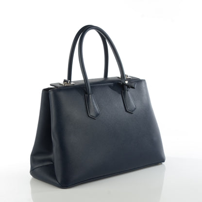 Prada Saffiano Cuir Twin Tote Baltico 3 of 8