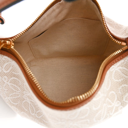 Loewe Jacquard Anagram Calfskin Small Cubi Bag Ecru Tan 5 of 9