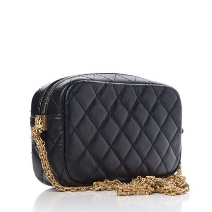 Chanel Aged Calfskin Quilted Mini Reissue Camera Case Black 2 of 10