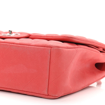 Chanel Iridescent Caviar Quilted Maxi Double Flap Dark Pink 9 of 12