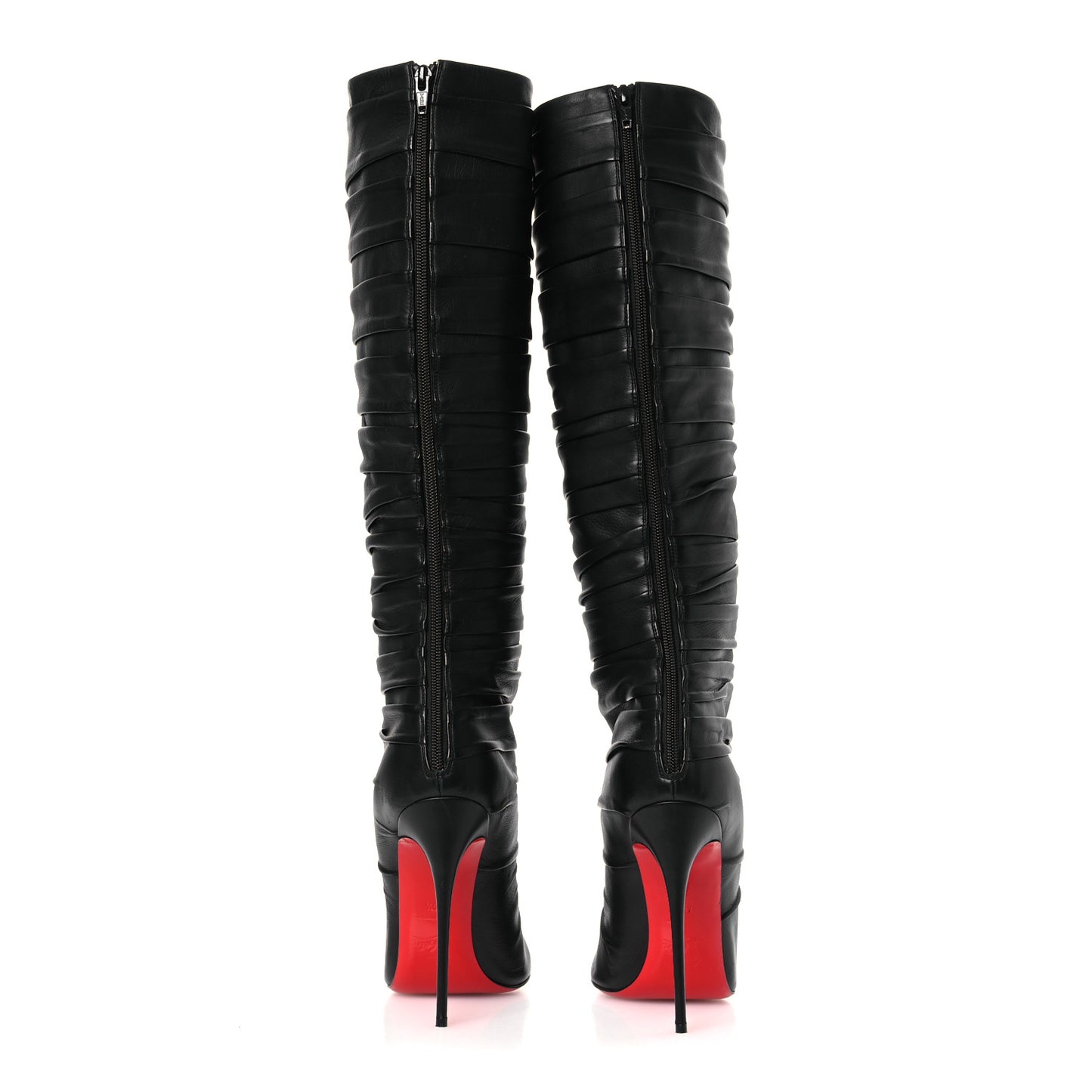 Calfskin Lina 100 Boots 40.5 Black
