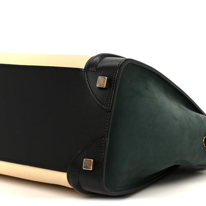 Celine Baby Grained Calfskin Nubuck Micro Tri-Color Luggage Teal 10 of 10
