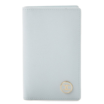 Chanel Grained Calfskin Small CC Button Pocket Agenda Cover Light Blue 1 of 9